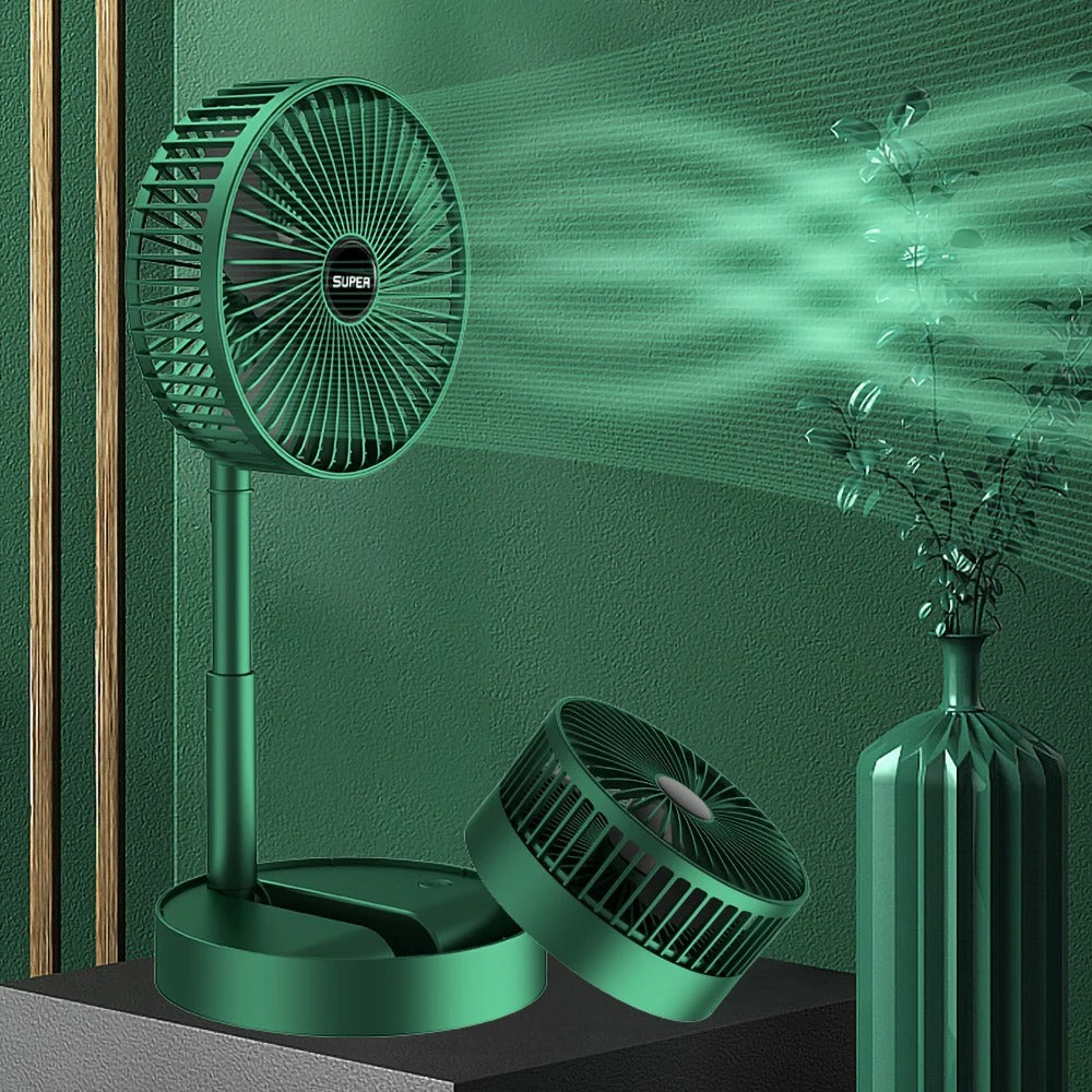 Foldable Rechargeable Cooling Fan – Long Battery Backup